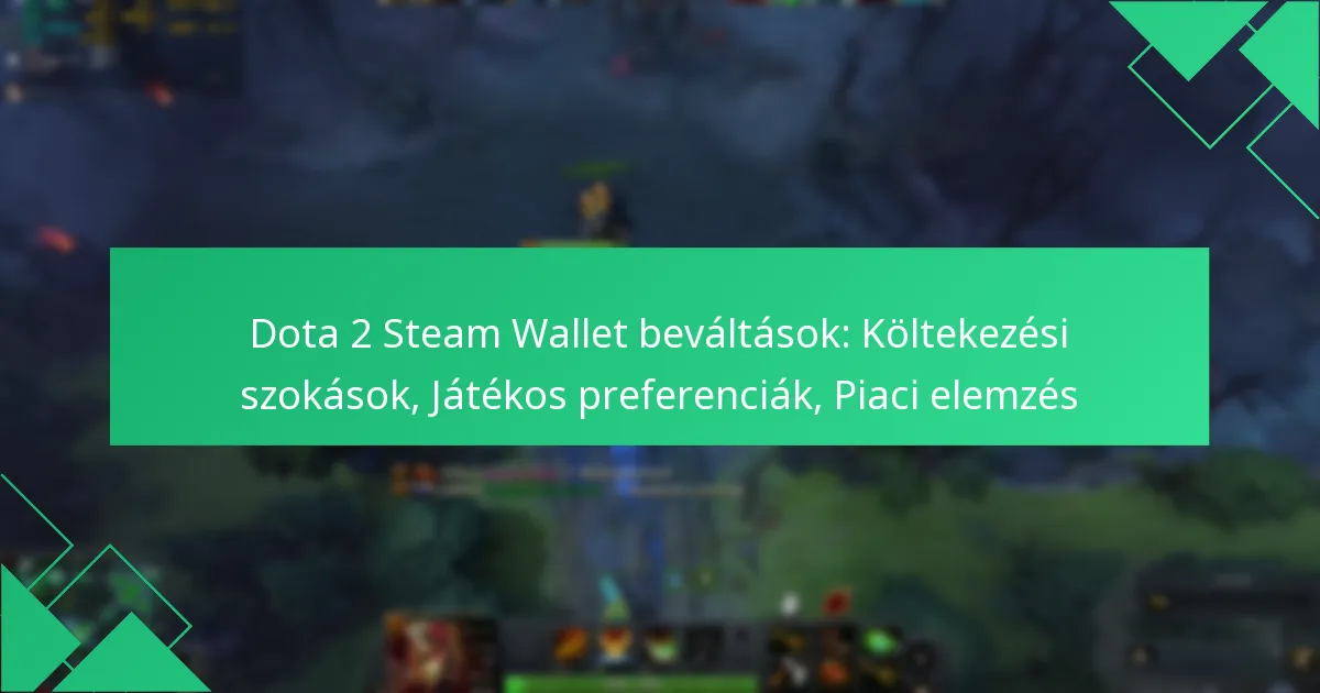 Dota 2 Steam Wallet beváltások: Költekezési szokások, Játékos preferenciák, Piaci elemzés